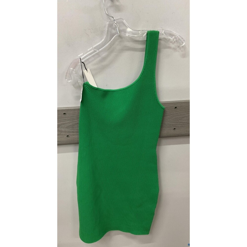 NWT Babaton Sculpt Knit One-Shoulder Dress one-shoulder mini dress Green Medium